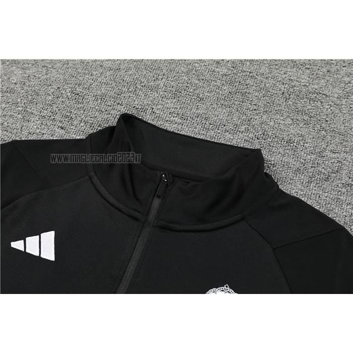 Tuta da Track de Felpa del Real Madrid Bambino 2023-2024 Nero